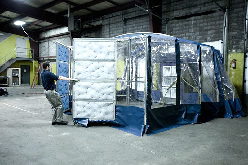 Retractable Mobile Telescopic Paint Booth portable Spray Booth for